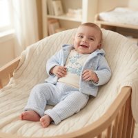 BIS-2020-2673: Baby Boys Giraffe 3 Piece Outfit (NB-6 Months)